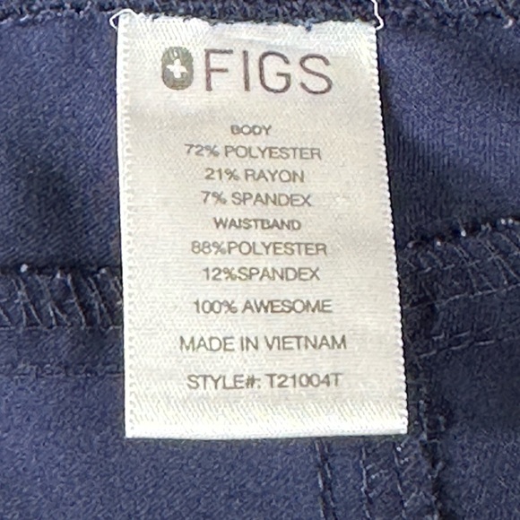 Figs Technical Collection Scrub Set Pants Top  Dark Blue Medium - Picture 8 of 12